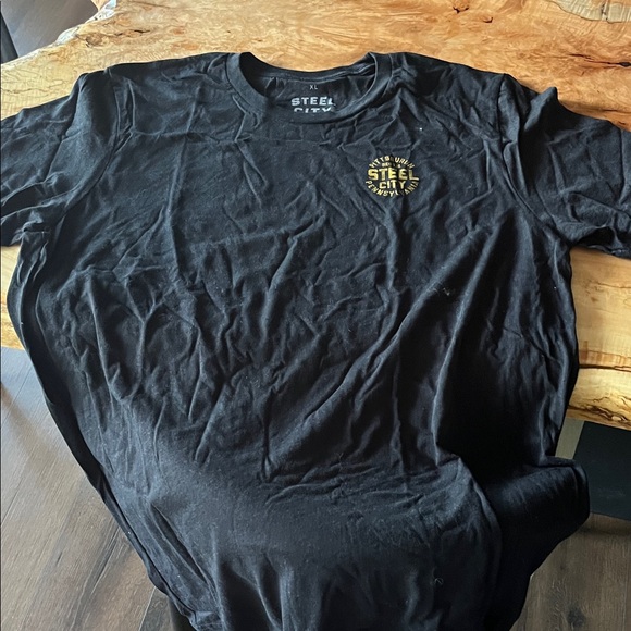 Black Short Sleeve Pittsburgh Steel City Men's Tee - Picture 2 of 3